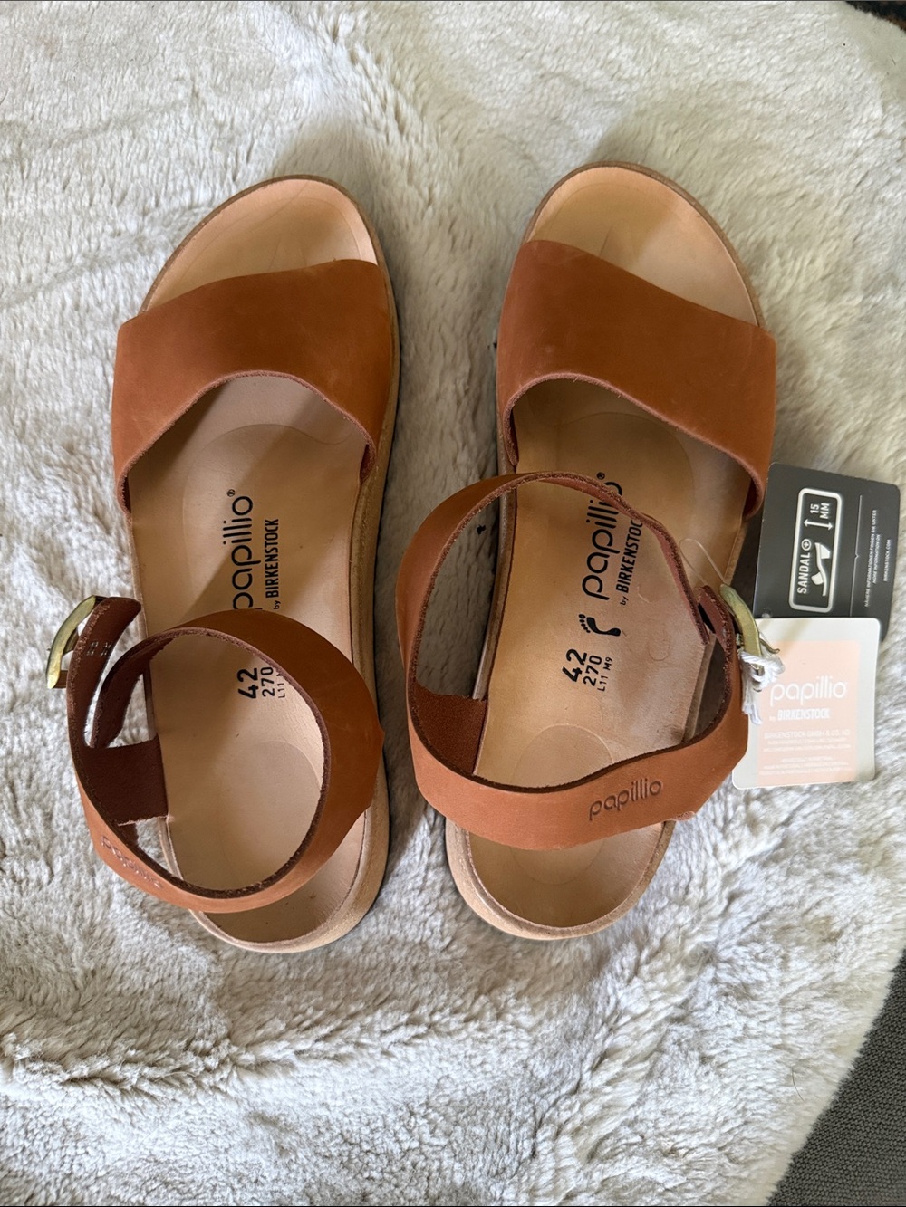 Birkenstock Papillio Women's Tan Suede Ankle-Strap Heeled Sandals